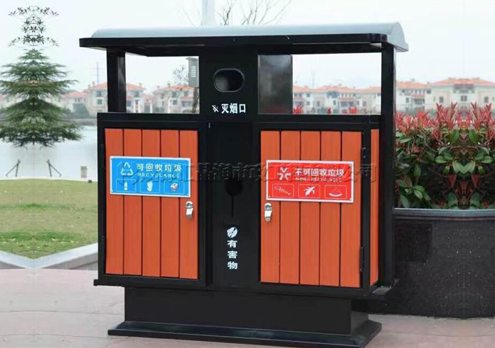 重庆江北区钢木环卫垃圾桶